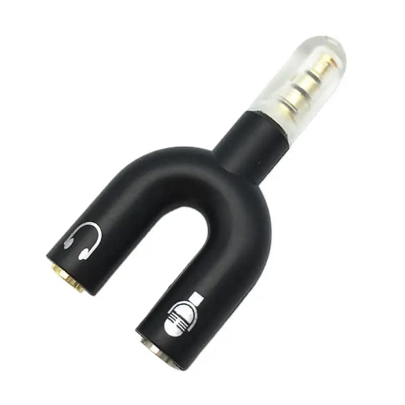 Cavi audio con spina per cuffie da 3,5 mm Splitter Microfono 2 in 1 Connettore adattatore tipo U per condivisione lettore MP3 MP4 per smartphone