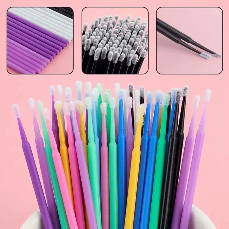 500 pz denta Micro Applicatore pennello/Spazzola per la Pulizia delle Ciglia Micro Pennello per Ciglia Trucco di Bellezza Strumento di Rimozione Pulito Grossista