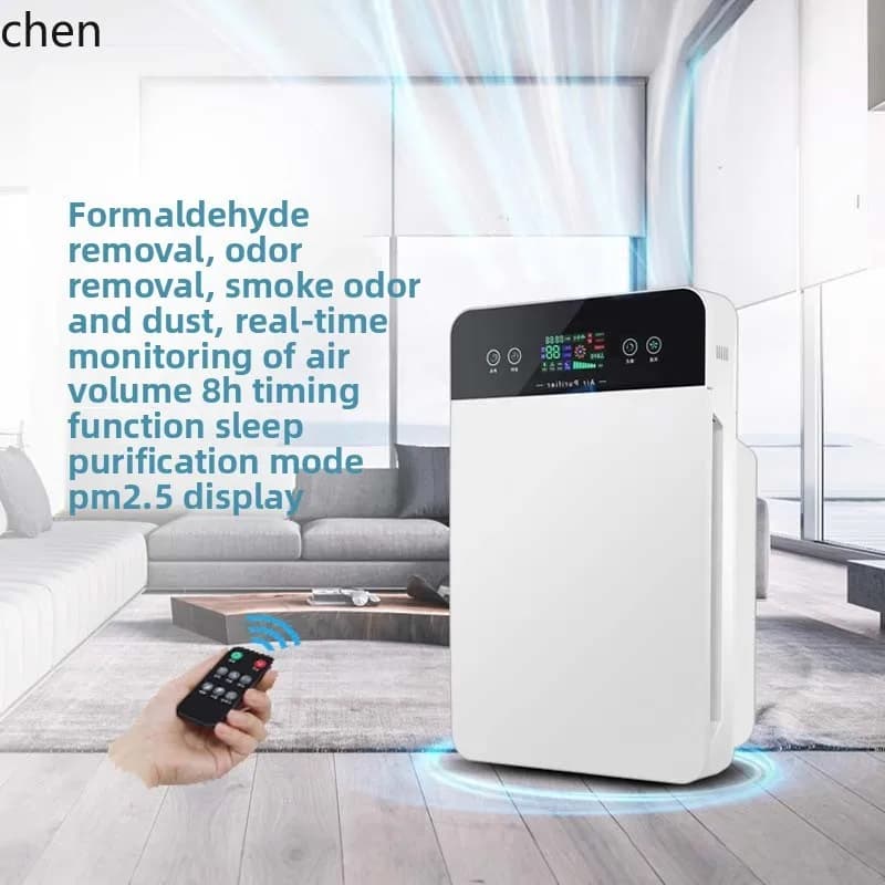 Purificatore d'aria automatico per interni con ioni negativi HTT per rimuovere formaldeide, deodorante per ambienti con polvere di fumo di seconda mano