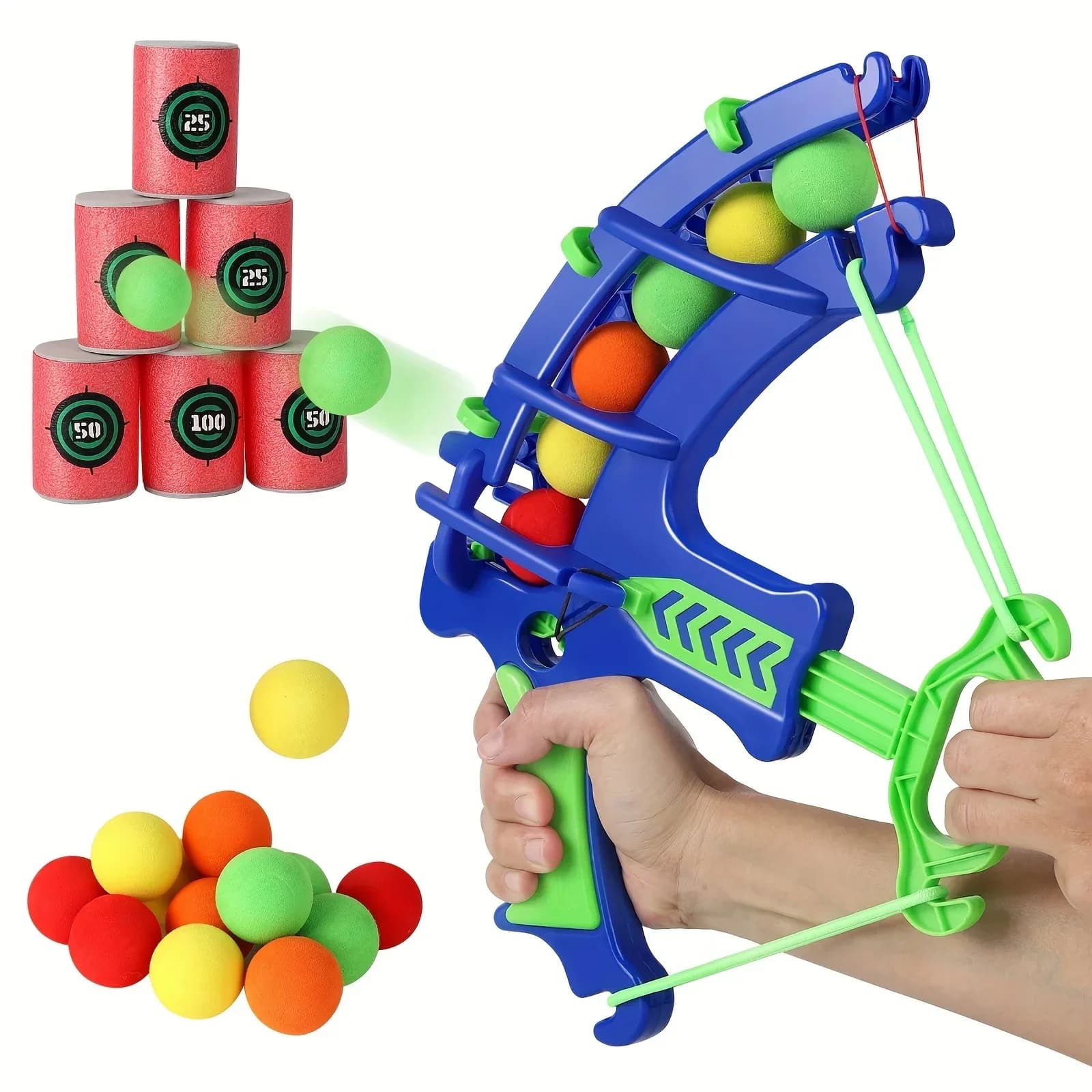 Tiro con l'arco Catapulta Bambini Genitore-figlio Giocattoli da tiro per interni ed esterni Bersaglio EVA Spugna Palla Secchio Bambini Puzzle Giocattolo Regalo