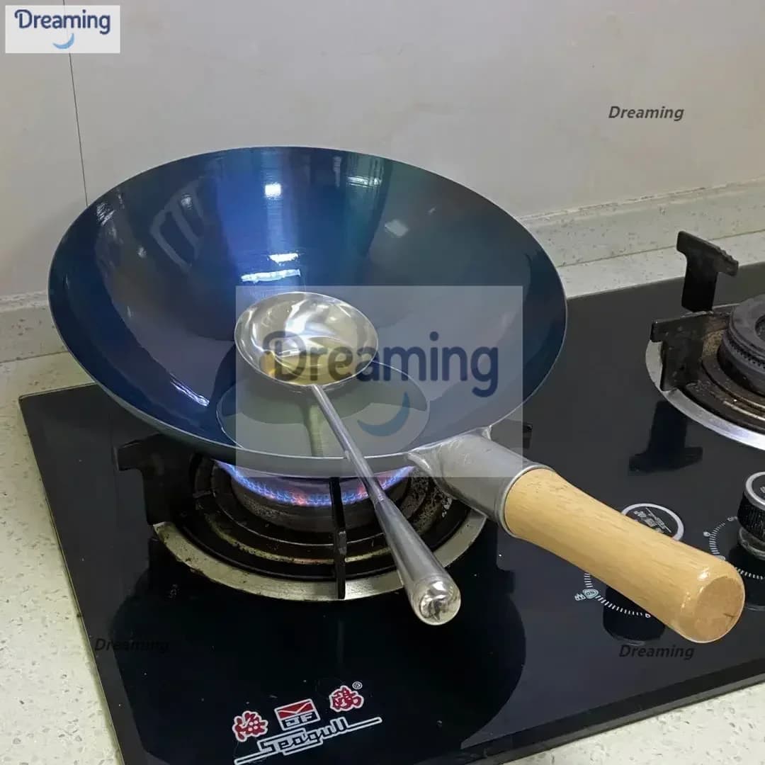 Restaurant Dedicated for Chefs Antique Iron frying pan Home Wok Gas stove Padella Anti-stick pan Non-coated Ultra-Slim Light