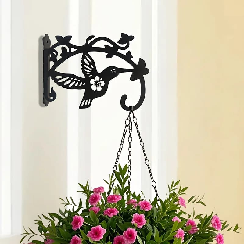 1PC Bird Decorative Iron Wall Hook | For Hanging Plants, Lanterns and Wind Chimes - Easy to Install Outdoor Home Decor Bracket