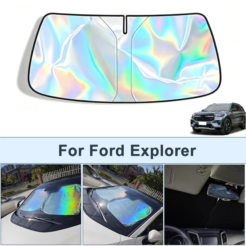 Parasole pieghevole per parabrezza anteriore per Ford Explorer, copertura protettiva riflettente ai raggi UV, accessori per interni auto