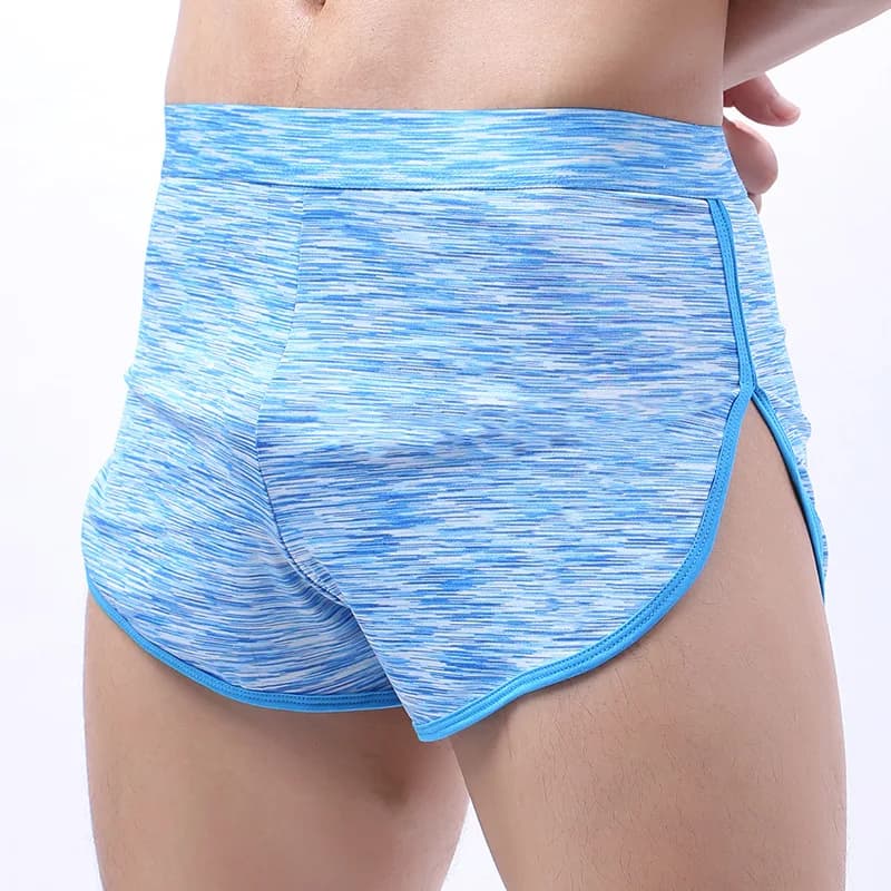 Pantaloncini Boxer da Uomo a Righe con Freccia, Sexy, Casual, Sportivi, Traspiranti, Comodi, Morbidi, per Sport e Tempo Libero