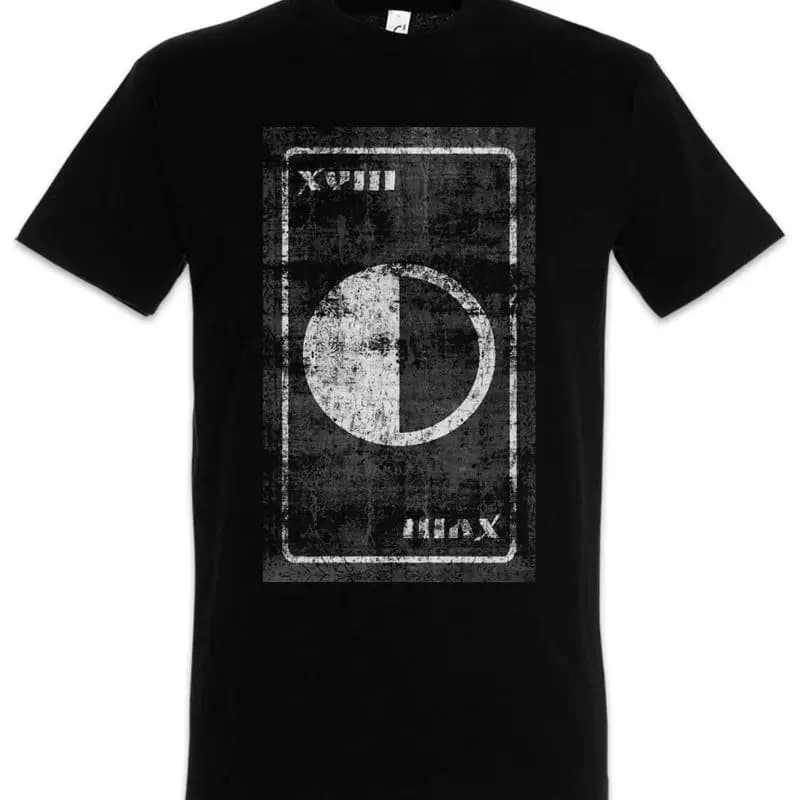 Tarocchi La Luna T-Shirt Carte Simbolo Segno Logo Insegna