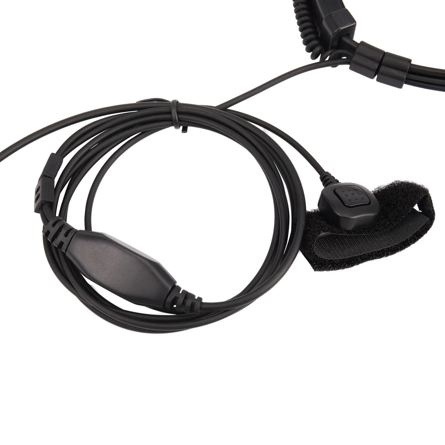SCLS 3.5mm Microphone Adjustable Gorge Microphone Hidden Sound Tube Earphone with PTT finger for Android mobile phone