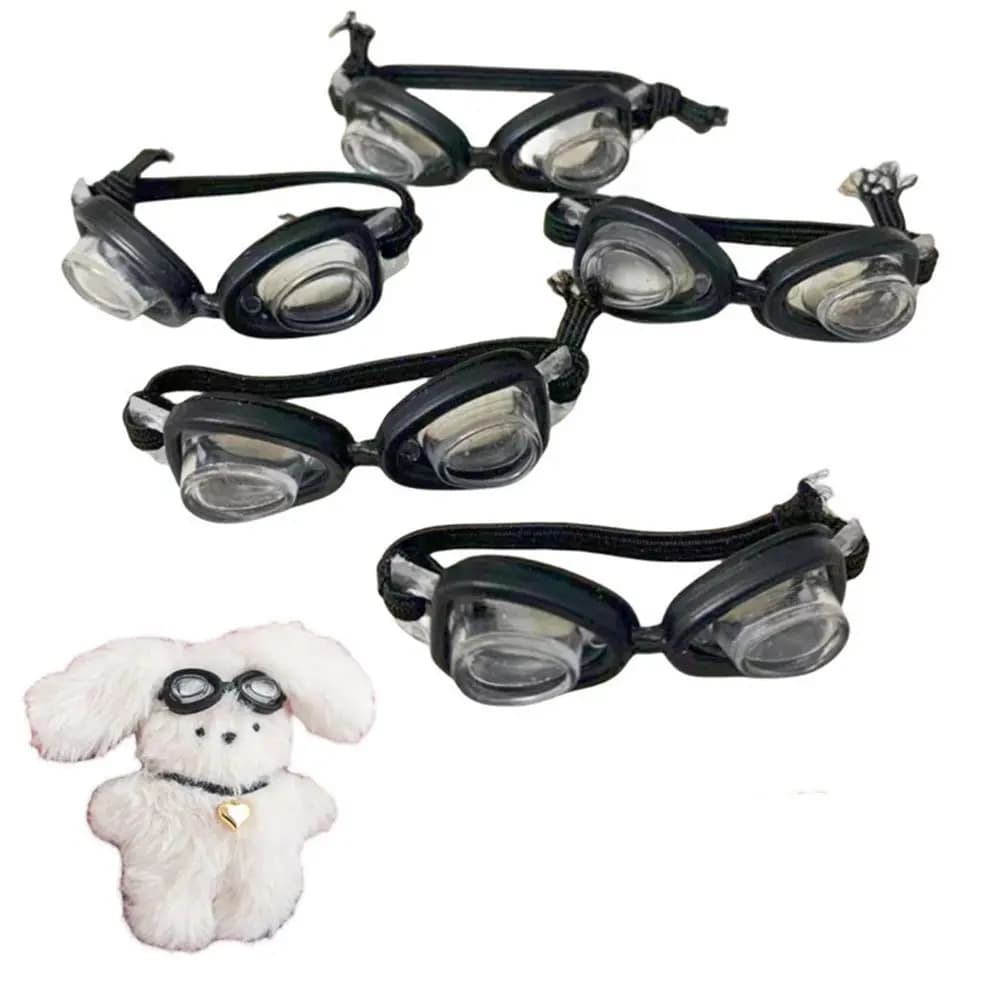 Piccoli occhiali subacquei puntelli per casa delle bambole occhiali da nuoto miniature Mini occhiali da nuoto accessori per bambole in cotone giocattolo per la casa dei giochi