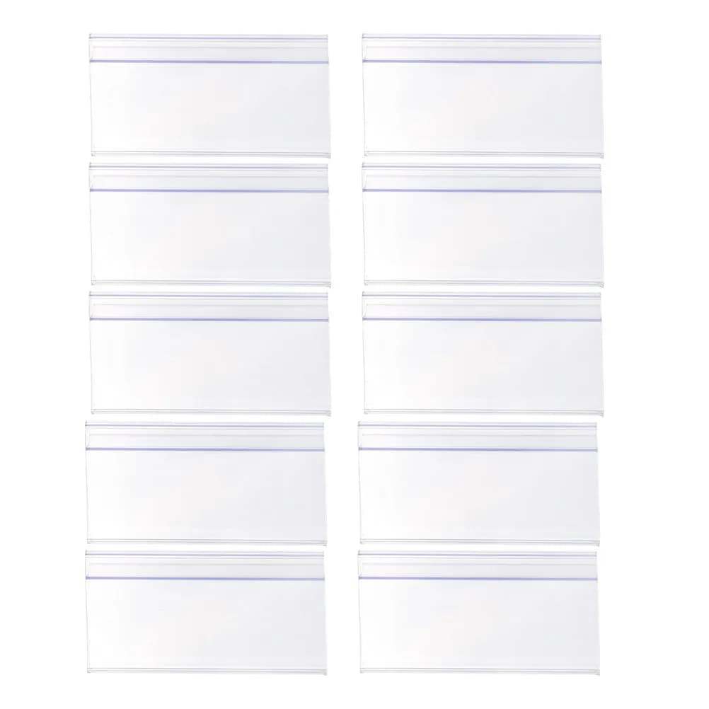 20 Pezzi Porta Prezzi in Plastica Trasparente, Clip per Etichette da Scaffale per Supermercati e Negozi al Dettaglio