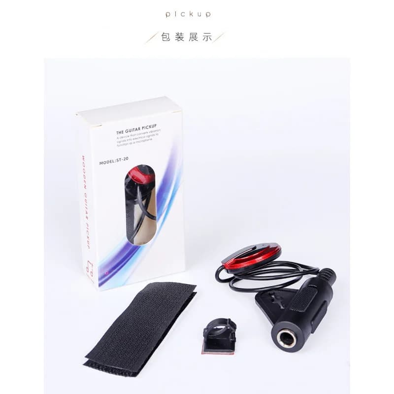 Pickup per Chitarra Acustica Senza Foratura, EQ Multifunzione, Pickup Piezoelettrico per Chitarra e Ukulele