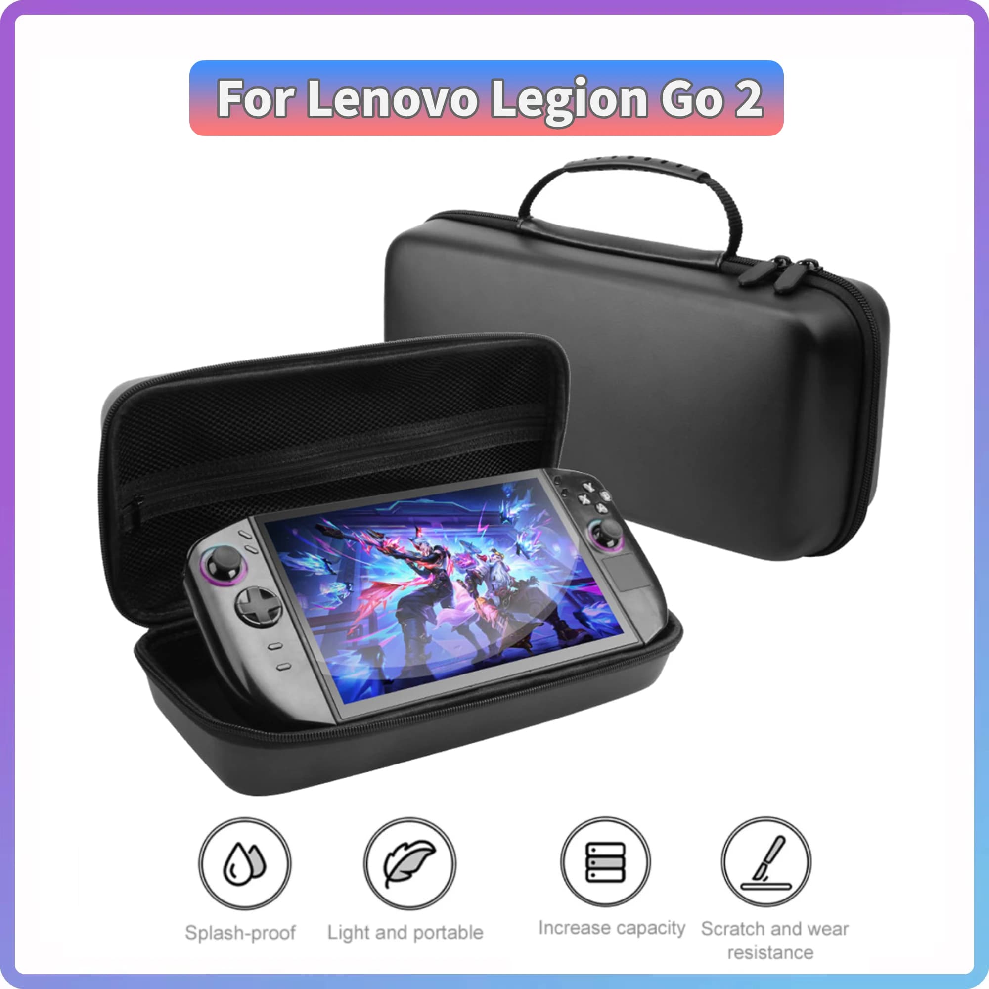 Borsa da viaggio portatile Borsa protettiva antigraffio con guscio rigido Custodia protettiva in EVA per accessori per console di gioco Lenovo Legion Go 2