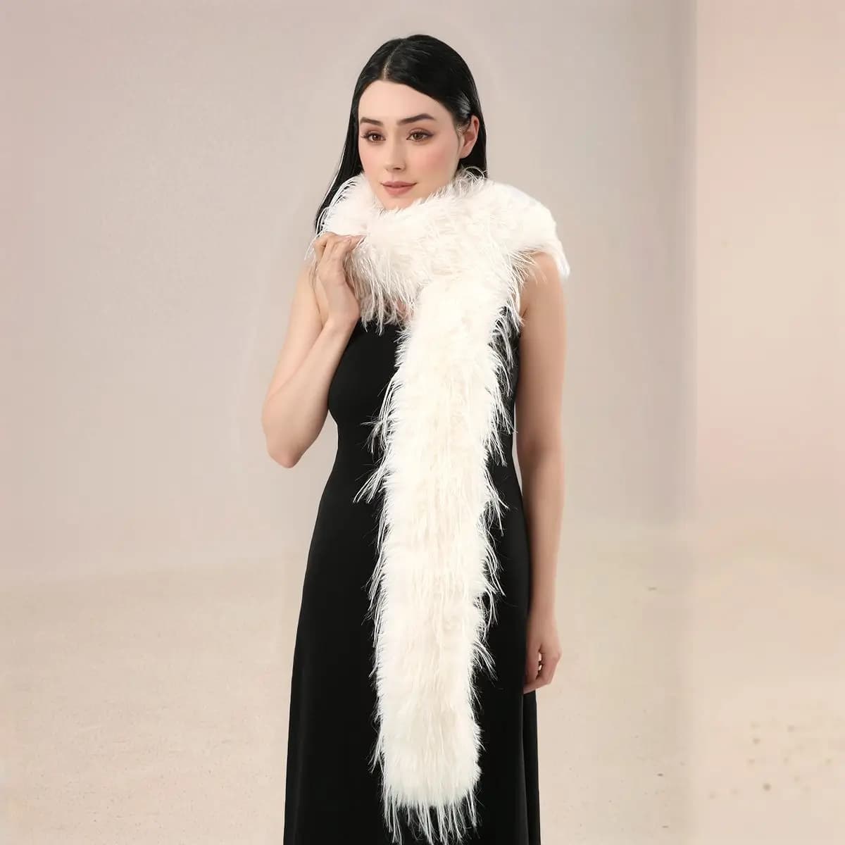 Sciarpa lunga da donna in pelliccia di coniglio finta Sciarpa lunga da donna invernale calda tinta unita spessa sciarpa soffice cappotto di lusso Parka collo in pelliccia morbida fai da te 170 * 10 cm
