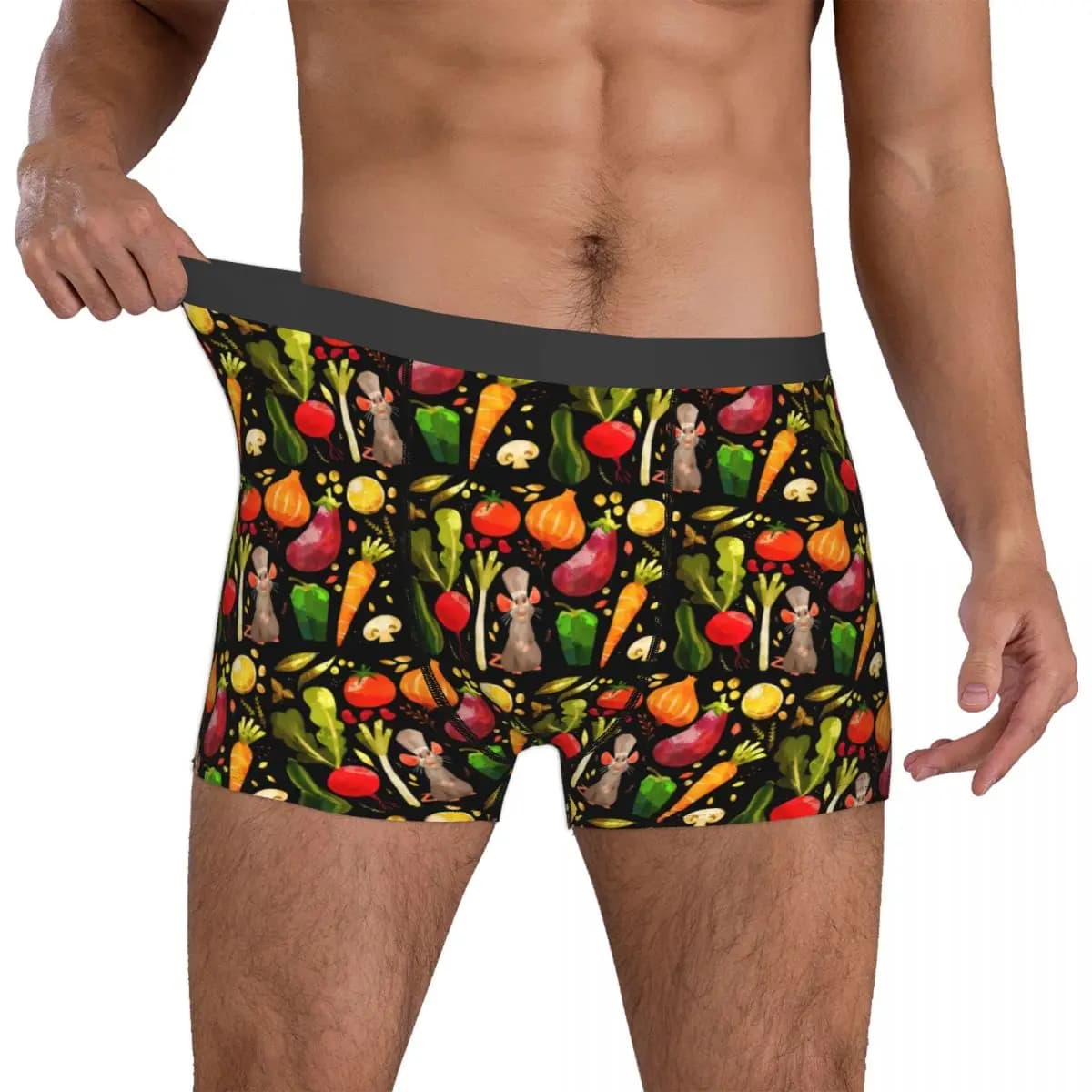 Intimo personalizzato da uomo divertente R-Ratatouilles, boxer Remy, pantaloncini morbidi, mutandine, slip