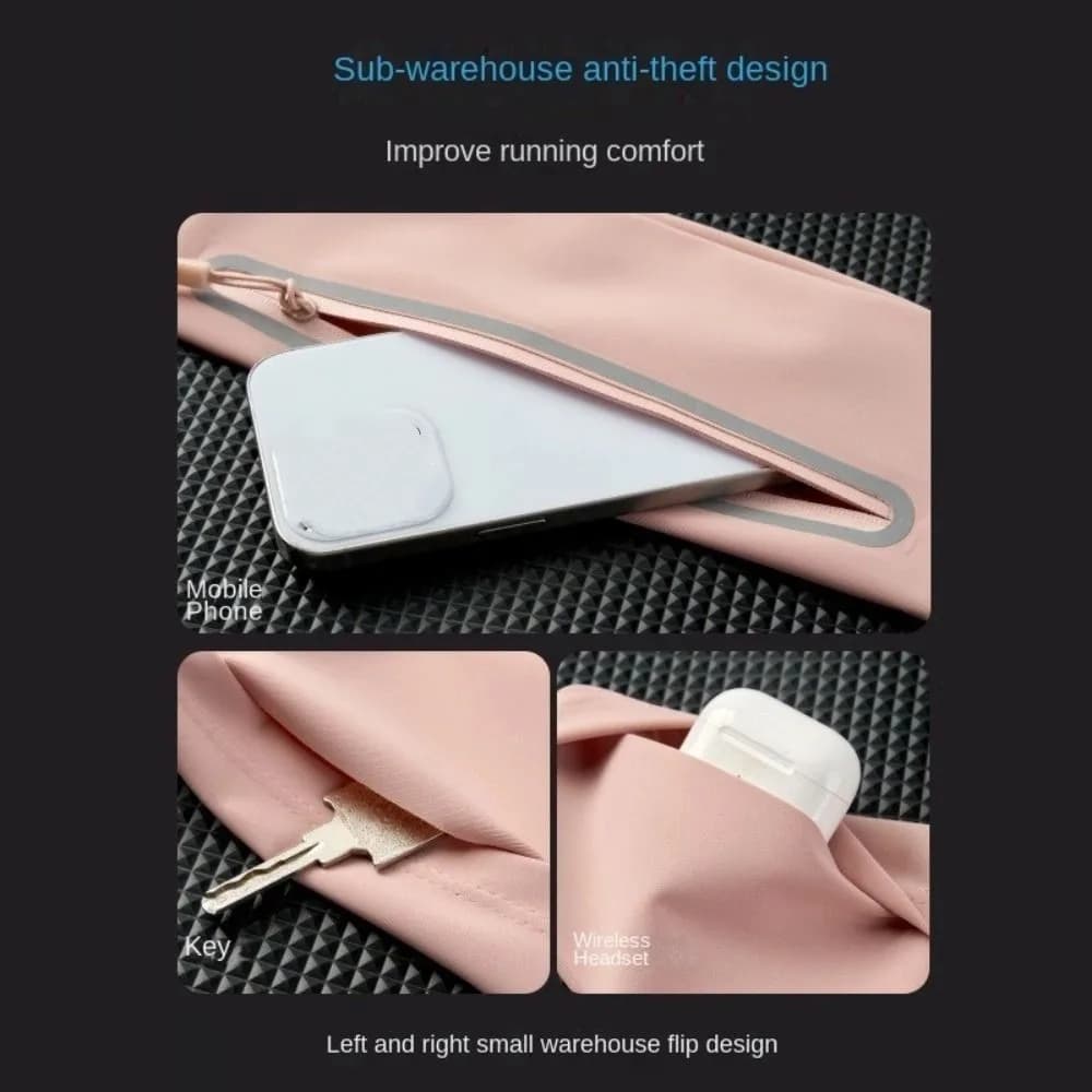with Bottle Holder Running Belt Multifunction Light Waist Waterproof Invisible Close Running Phone Bag Fitness