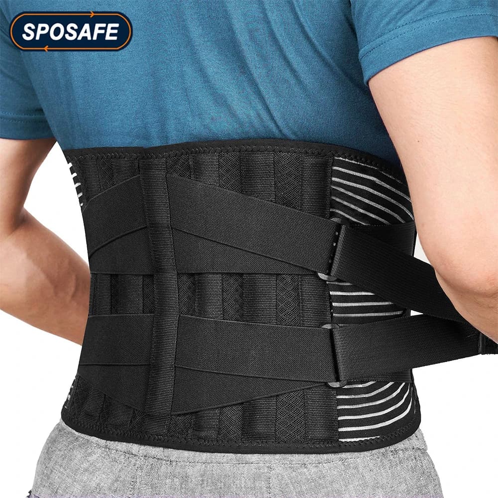 Support belt for breathable waist adjustable anti slip for sports lumbar back for fitness exercises cycling tennis golf course