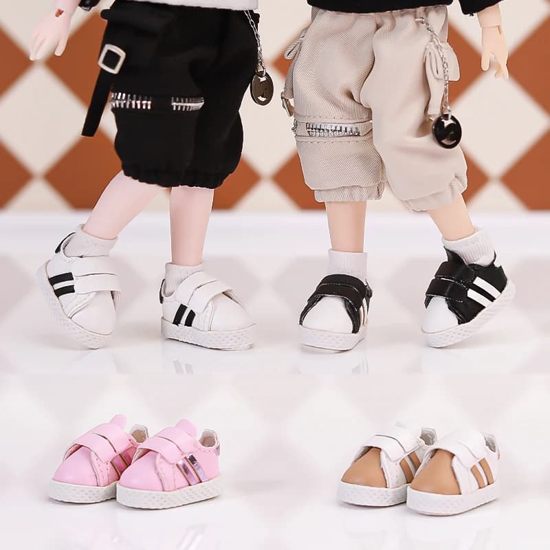 1 pair of shoes for dolls OB11 parallel bars casual sports shoes 1/12 shoes for dolls Bjd decoration doll detachable material PVC