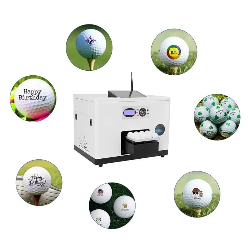 Stampante Inkjet UV Flatbed Professionale A5 Facile da Usare Lunga Durata Macchina per Stampa Palline da Golf