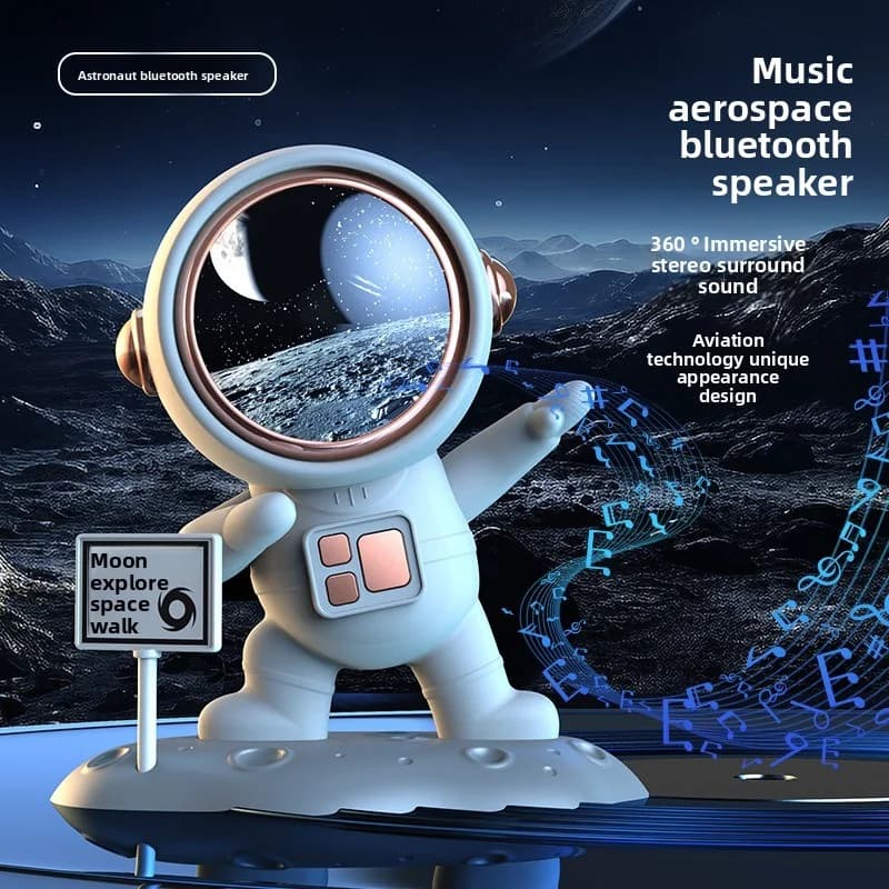 Altoparlante Bluetooth astronauta con supporto chiavetta USB, ricaricabile, altoparlante per computer, decorazione desktop, nuovo regalo creativo