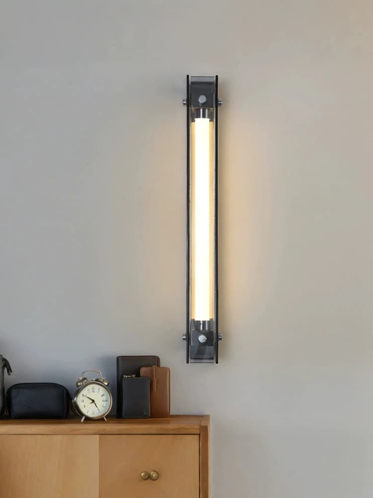 Industrial style wall lamp new Bauhaus clothing store showroom glass strip lamp living room bedroom corridor wall lamp