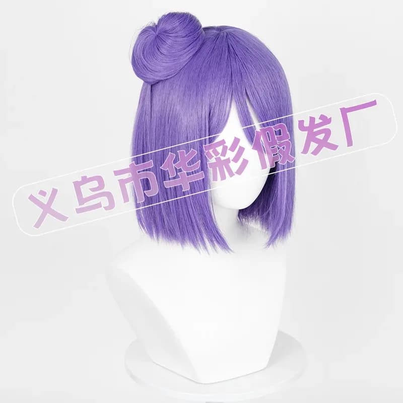 Konan 40CM Purple Short Hair Heat Resistant Synthetic + Cap Anime Cosplay Wig