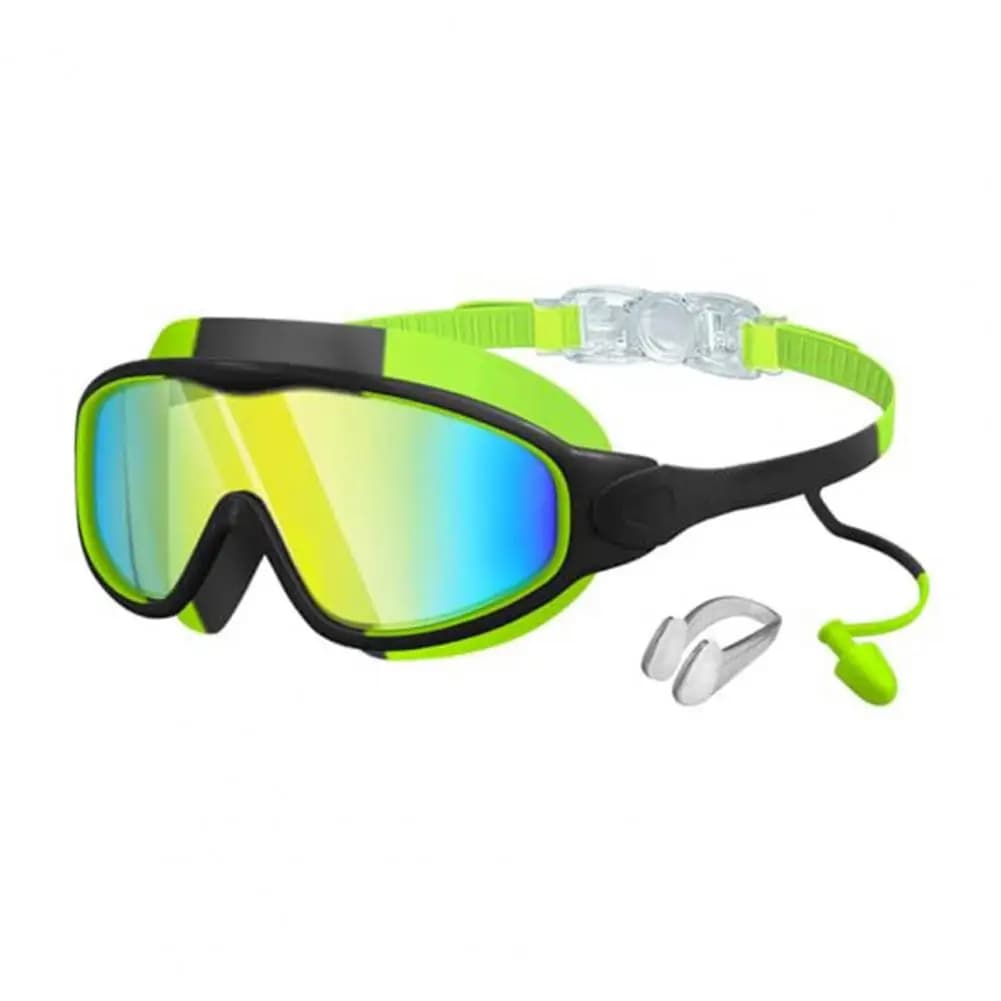 Children's swimwear with nose clips and ear plugs, UV anti-fog protection, anti-breaking lenses for boys and girls