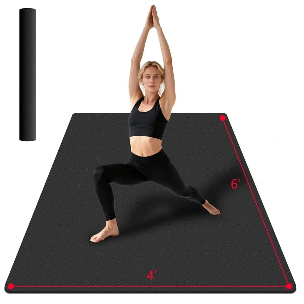 Tappetino Yoga Extra Large, Spesso, Antiscivolo e Resistente per Uomini e Donne, Ideale per Allenamento a Casa, Yoga, Pilates, St