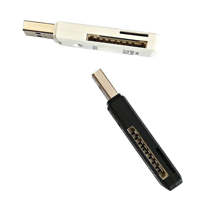 2-in-1 USB 3.0/2.0 Card Reader SD TF Memory USB Adapter High Speed Cardreader For Cameras Computers Car Laptops Black/White