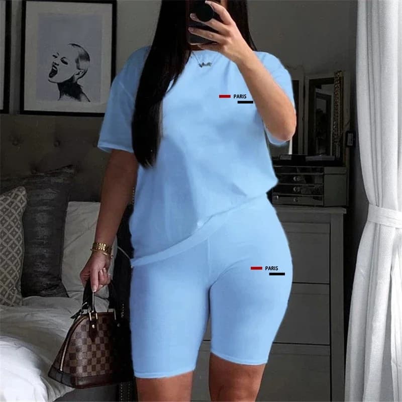 Complete Casual Summer Woman: T-Shirt Girocollo and Shorts, Set Two Pieces in Sleeves Court for All Days - Collection 2026 Hot Sale Coordinated