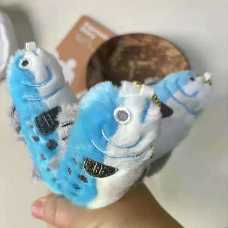 Simpatico cartone animato simulato sgombro bambola ciondolo portachiavi in peluche ornamento pesce farcito bambola portachiavi zaino borsa decorazione regalo per bambini