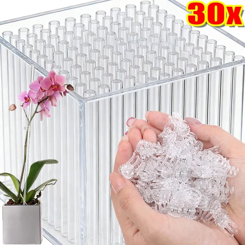 Supports for Transparent Acrylic Plants, Robust and Reusable Support Auctions, Transparent Garden Sticks for Orchids, Tomatoes and Flowers in Vase