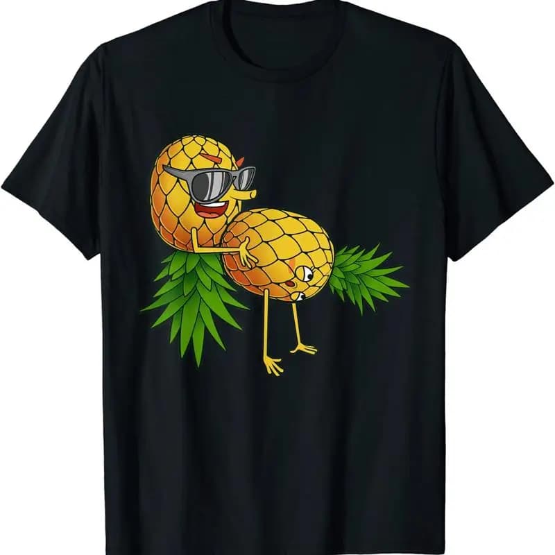Nuova maglietta Swinger con ananas capovolto divertente limitata