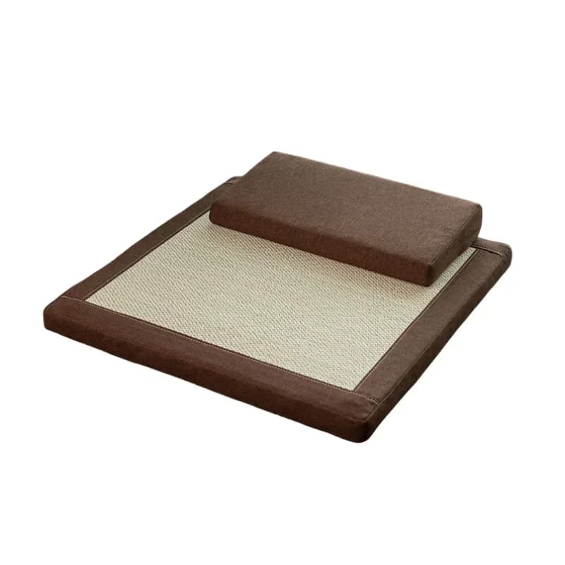 %a Chinese Style Natural Coconut Fibre Zafu & Zabuton Set- Yoga/Meditation Cushions Zafu Floor Cushion