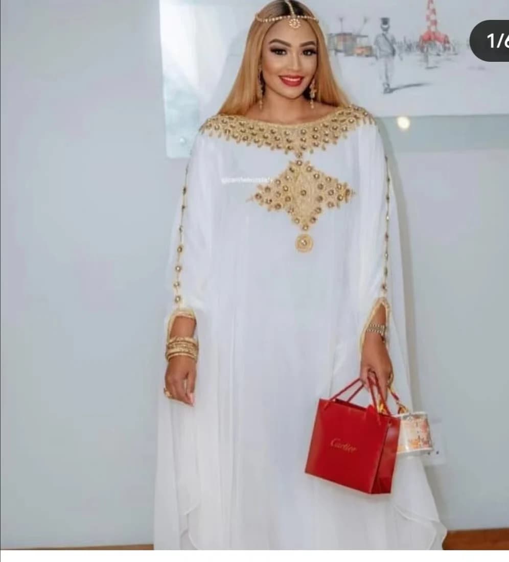 European Dashiki Abaya Muslim for Women Dubai Maxi Bazin Print Pattern Caftano Pine Sleeve Pullover Robe