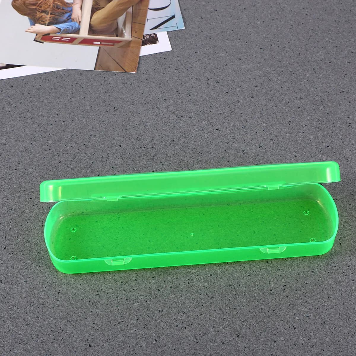 Custodia Portatile per Spazzolino da Denti Verde Rettangolare, Contenitore da Viaggio per Dentifricio, Copertura Antibatterica per Spazzolino da Viaggio per Affari