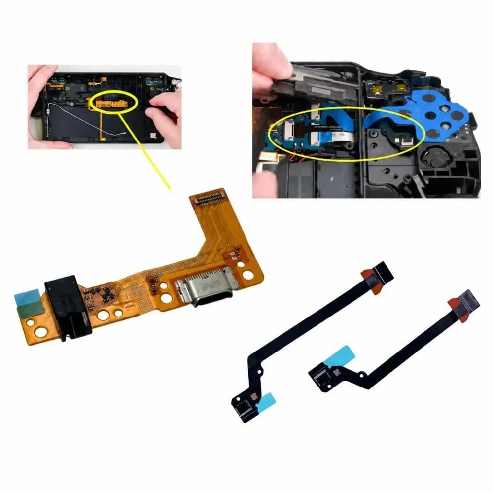 Connector Port Charging Port Connector Replacement Parts Durable Joystick Extension Cable Repairing for PS5 Portal