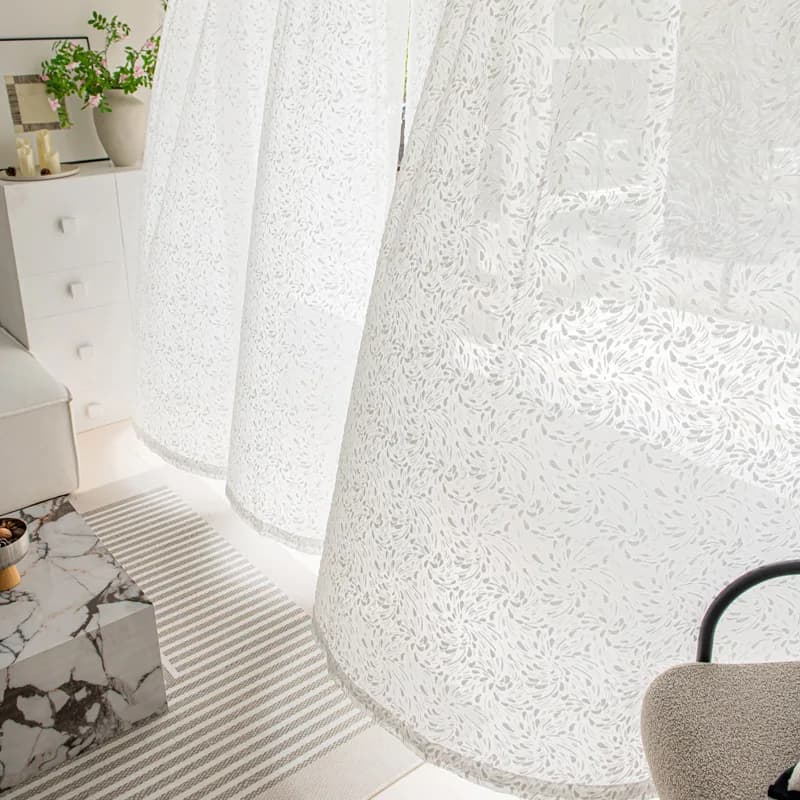 Cheese Cashmere Embossed American Style Dots Custom Size Fashion Curtains for Living Dining Room Bedroom Luxury Sheer Decor