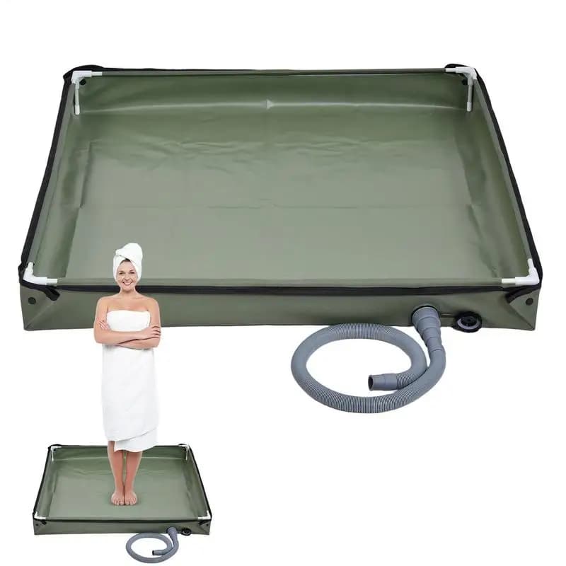 Base per doccia da campeggio Tenda da esterno Tenda da campeggio per camper Vassoio per doccia Vaschetta per doccia portatile Base per doccia pieghevole per viaggi in campeggio