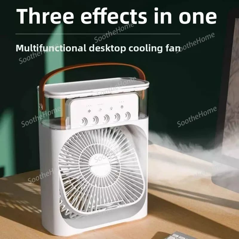 Ventilatore portatile per umidificazione spray di raffreddamento da tavolo per ufficio e dormitorio