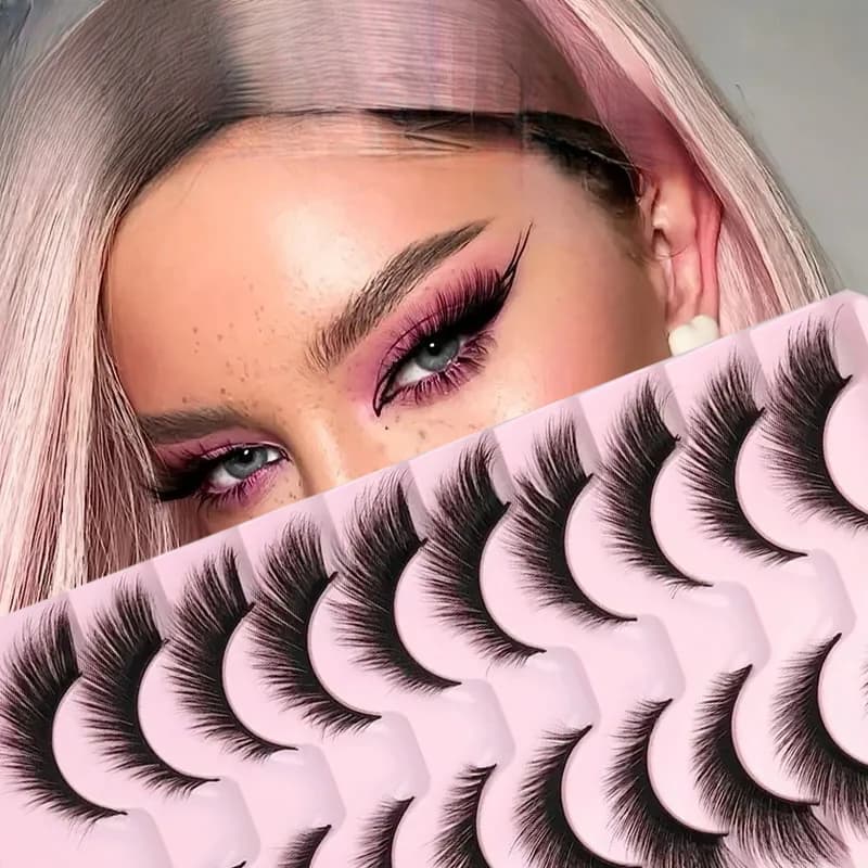 Eyelash Set Mango: 10 pairs | Design 8D Fluffy Bar, Natural Extension 16mm, Vivacious Eyes But Dynamics