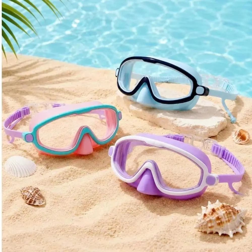 Multi-color Silicone Swimming Glasses Big Frame Anti-fog Swim Goggles UV Protection Waterproof Swimming Goggles Pool Use