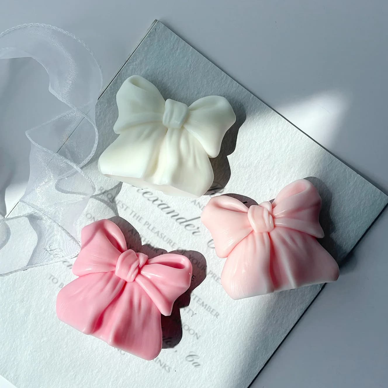 1PC 3D Bow Tie Candela San Valentino Bowknot Aromaterapia Candele profumate Gesso Mestiere Decorazioni per la casa Bomboniere Regalo