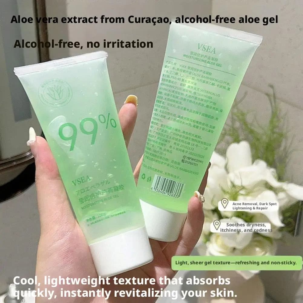 Natural Aloe Vera Gel for Face and Body Antioxidant Even Skin Tone Moisturizing Soothing Soothing Repairing Sunburn Damaged Skin
