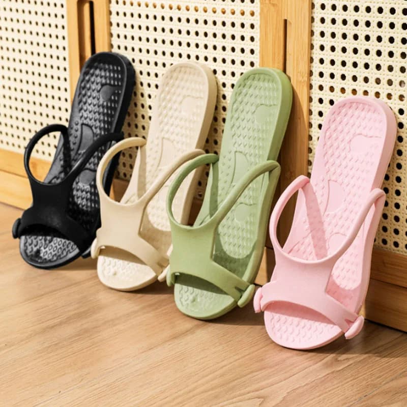 Pantofole pieghevoli da viaggio Doccia femminile portatile Bagno Nuoto antiscivolo Forniture per viaggi d'affari da uomo Scarpe da casa per interni