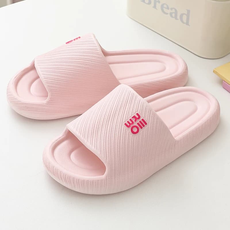 Pantofole da casa in EVA con suola morbida da donna con tacco piatto Scivoli da bagno per interni antiscivolo Pantofole da spiaggia estive comode e leggere da donna
