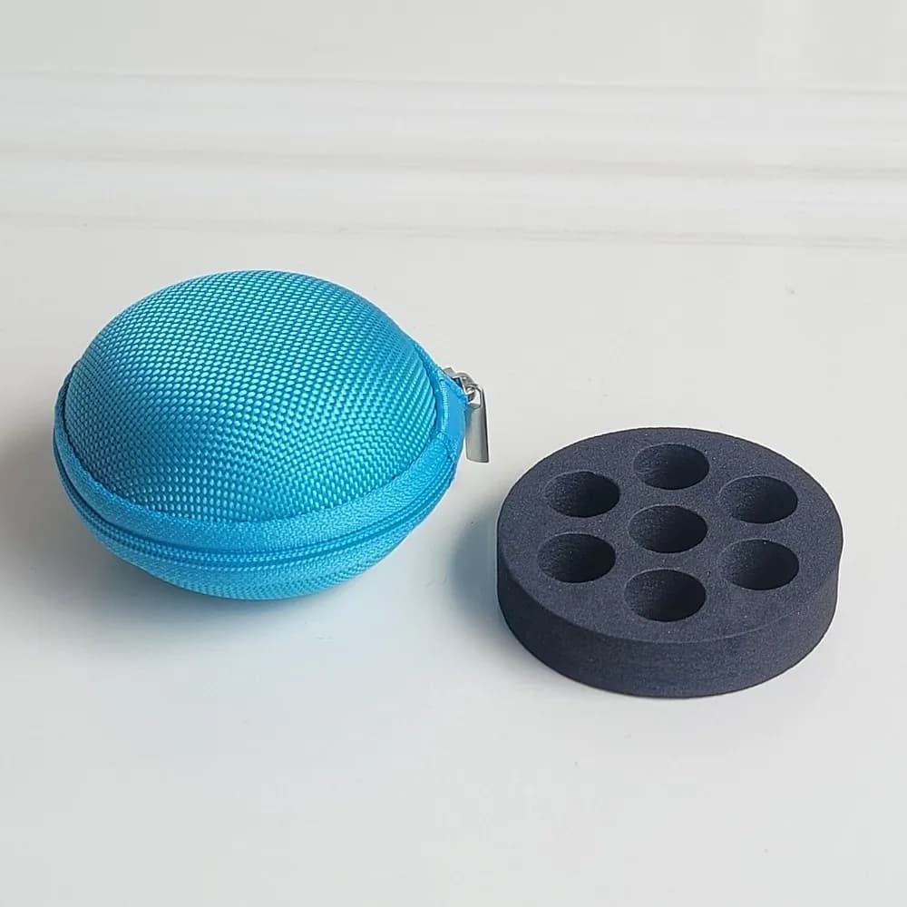 EVA Foam Insert Essential Oil Storage Bag Portable Polyester Roller Bottle Carrying Case Multi Slot Interior Bottle Storage Bag