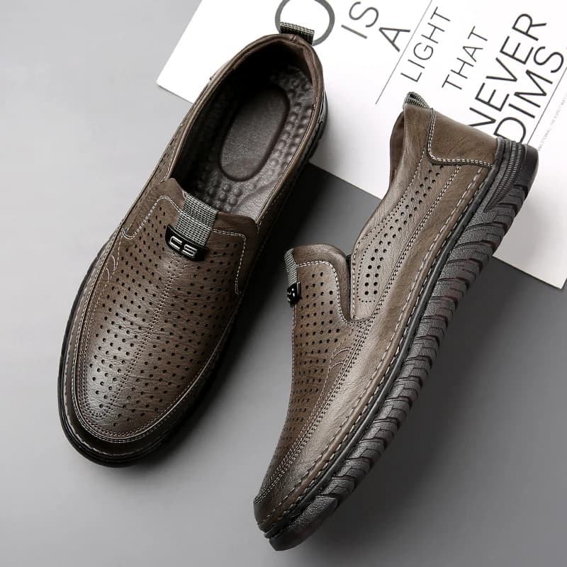 Mocassini Slip-on da Uomo Estivi Traspiranti Antiscivolo Resistenti all'Usura con Suola Morbida per Guida e Tempo Libero - WC886-1