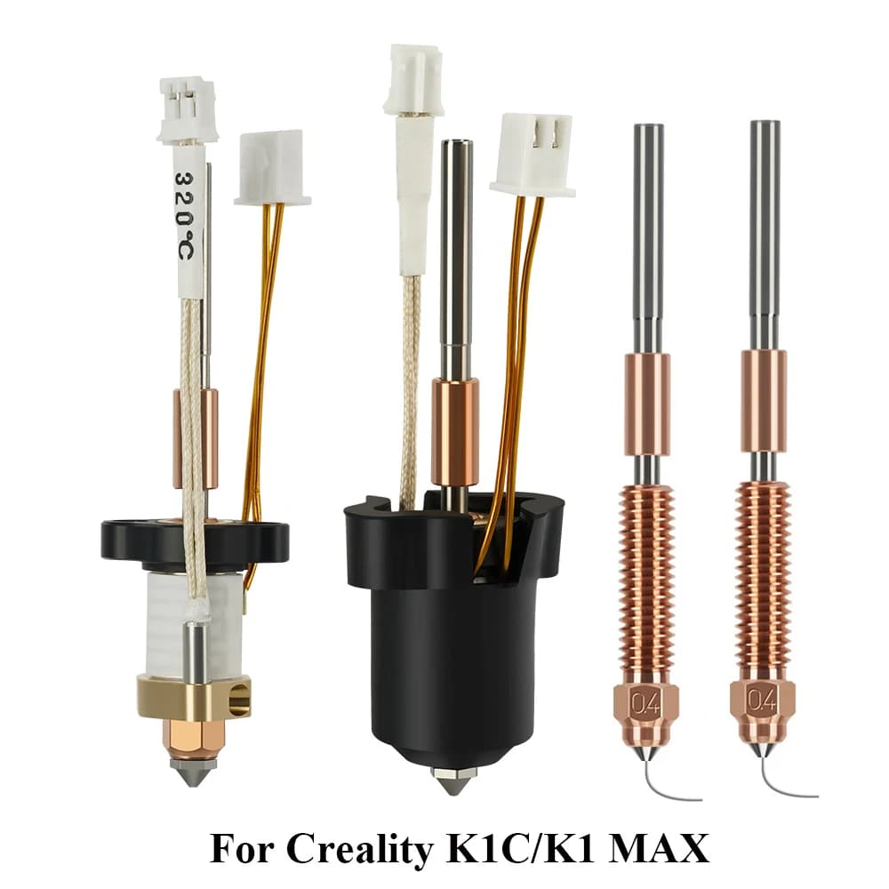 Kit Hotend per Creality K1/K1 Max, Blocco Riscaldante in Ceramica a Sostituzione Rapida, Stampa ad Alto Flusso, Parti per Stampante 3D per K1 Max Hot End K1C