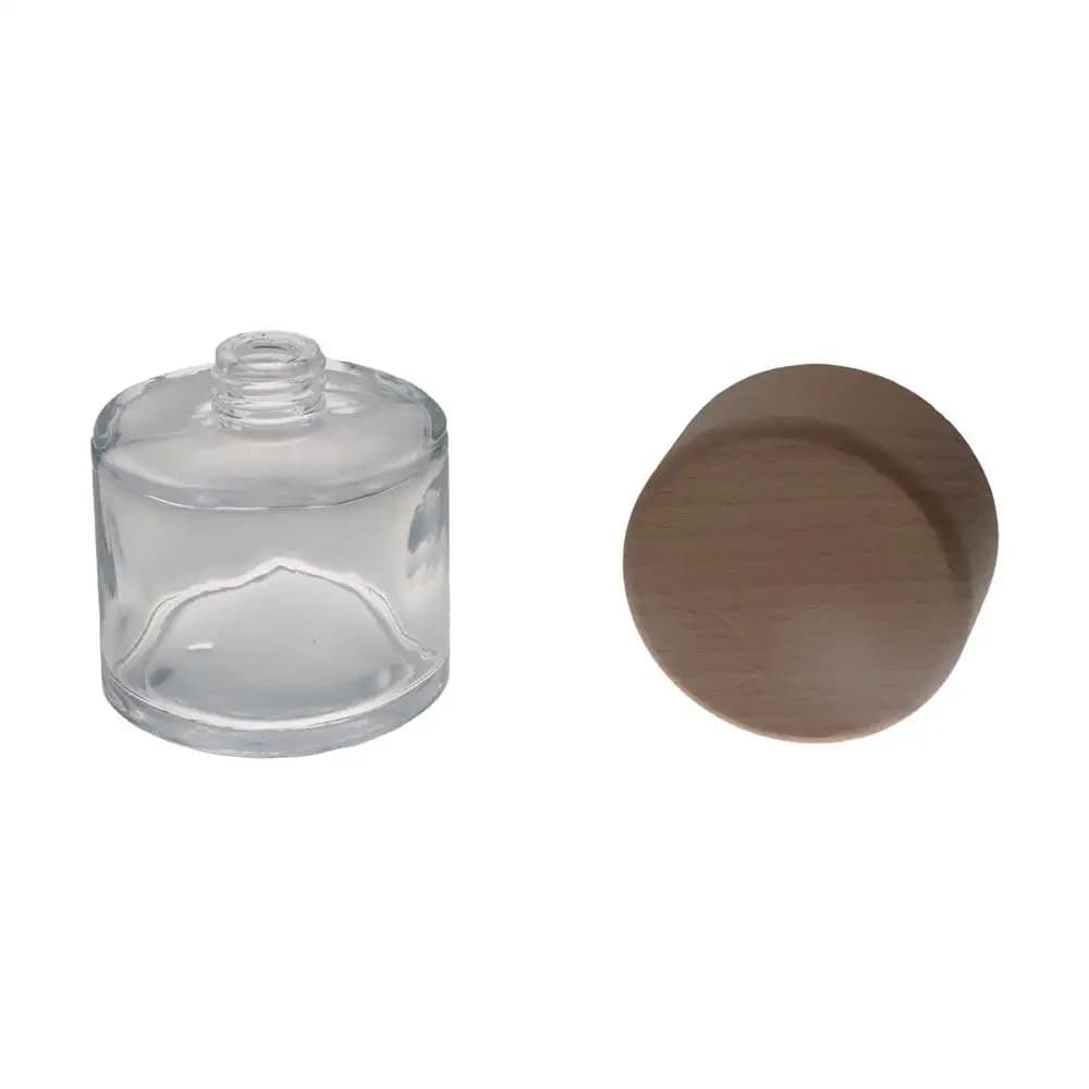 50ml Diffuser Bottles with Wooden Cap DIY Mini Refillable Fragrance Diffuser Jars Transparent Car Aromatherapy Bottle Bottle