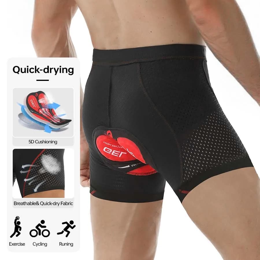 X-TIGER Men's Underwear Cycling Shorts Bearing 5D Breathable Anti-slip Shorts Casual Pants Riding Shorts for Road Bike for Mountain Bike