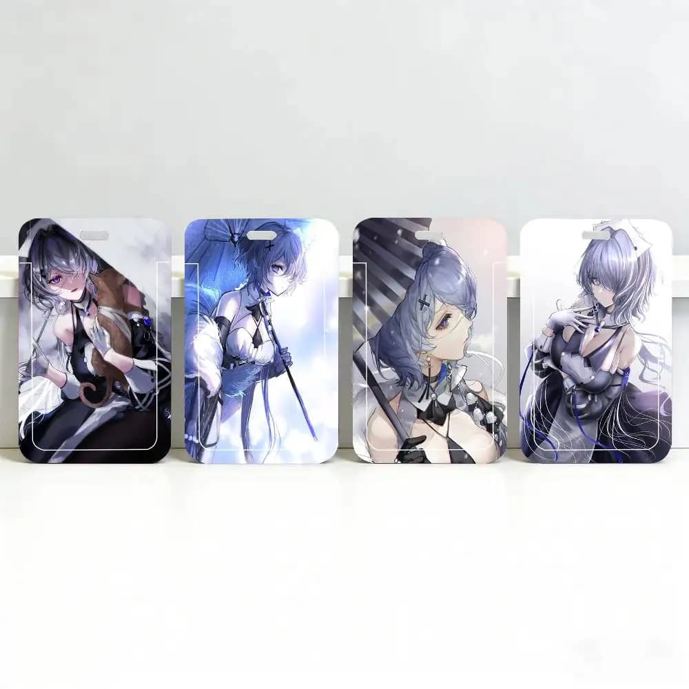 Porta Tessere Animati Whisperian A-Arknights con Cordino Nero per Carte Studenti, Carte Pasto e ID Campus