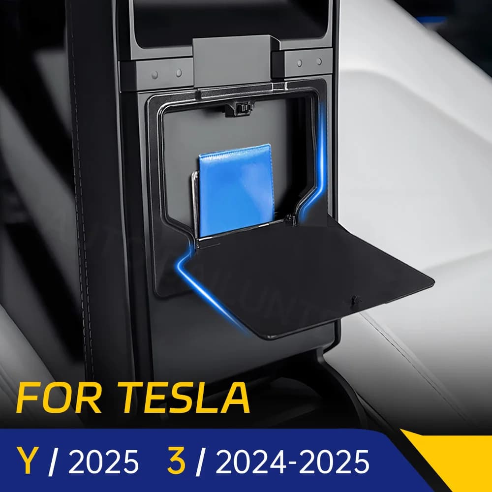 Organizer per Console Centrale e Scatola Portaoggetti Nascosta per Tesla Model 3 Highland 2024 2025 e Model Y 2025